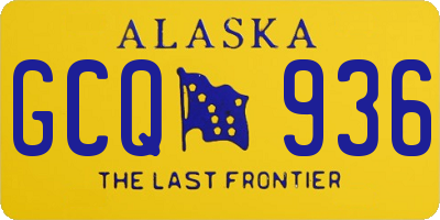 AK license plate GCQ936
