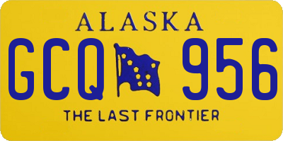 AK license plate GCQ956