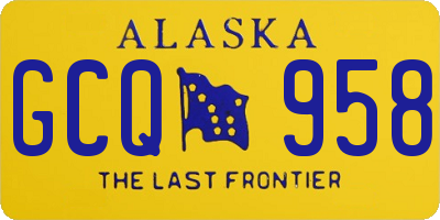 AK license plate GCQ958