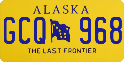AK license plate GCQ968