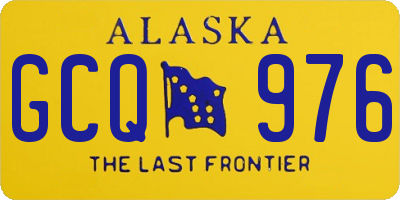 AK license plate GCQ976