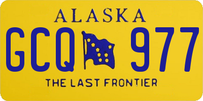 AK license plate GCQ977
