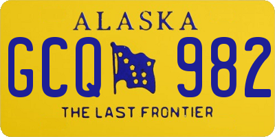 AK license plate GCQ982
