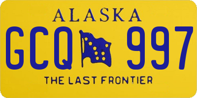 AK license plate GCQ997