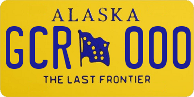 AK license plate GCR000