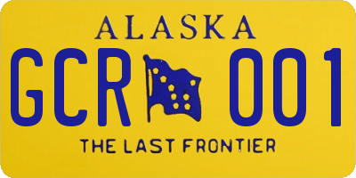 AK license plate GCR001
