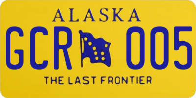 AK license plate GCR005