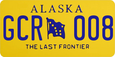AK license plate GCR008