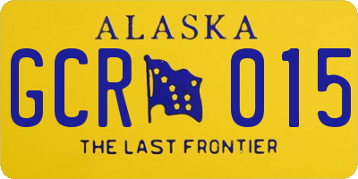 AK license plate GCR015