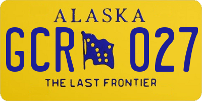 AK license plate GCR027