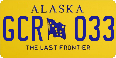AK license plate GCR033