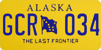 AK license plate GCR034