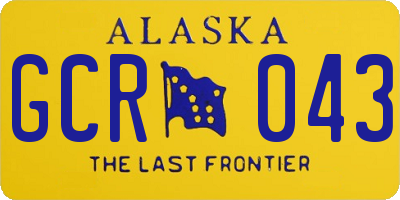 AK license plate GCR043