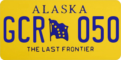 AK license plate GCR050