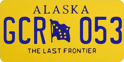 AK license plate GCR053