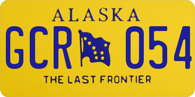 AK license plate GCR054