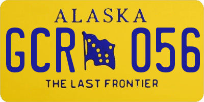 AK license plate GCR056