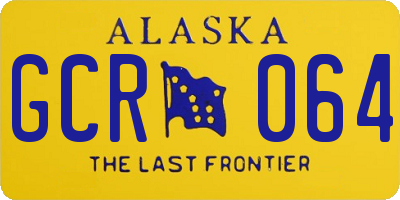 AK license plate GCR064
