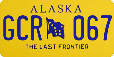 AK license plate GCR067
