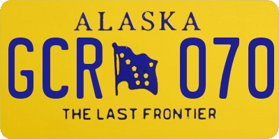 AK license plate GCR070