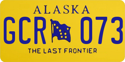 AK license plate GCR073