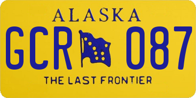 AK license plate GCR087