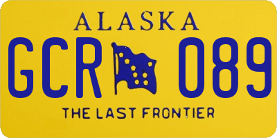 AK license plate GCR089