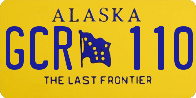 AK license plate GCR110