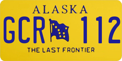 AK license plate GCR112