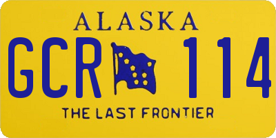 AK license plate GCR114