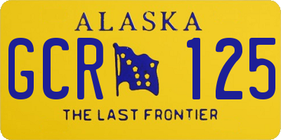 AK license plate GCR125