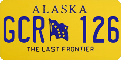 AK license plate GCR126