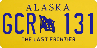 AK license plate GCR131
