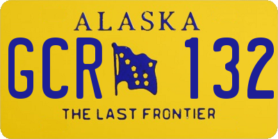 AK license plate GCR132