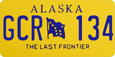 AK license plate GCR134