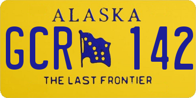 AK license plate GCR142