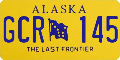 AK license plate GCR145