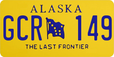 AK license plate GCR149