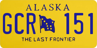 AK license plate GCR151