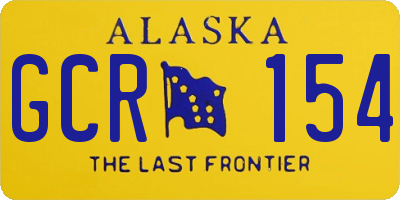 AK license plate GCR154
