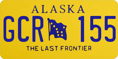 AK license plate GCR155