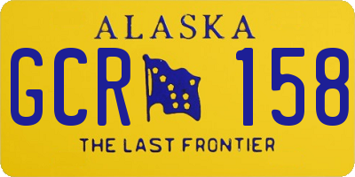 AK license plate GCR158