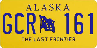AK license plate GCR161