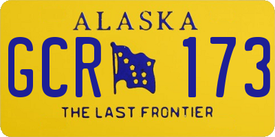 AK license plate GCR173