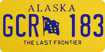 AK license plate GCR183