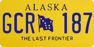 AK license plate GCR187