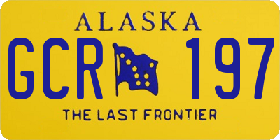 AK license plate GCR197