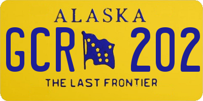 AK license plate GCR202
