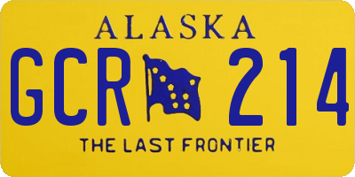 AK license plate GCR214