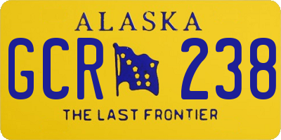 AK license plate GCR238
